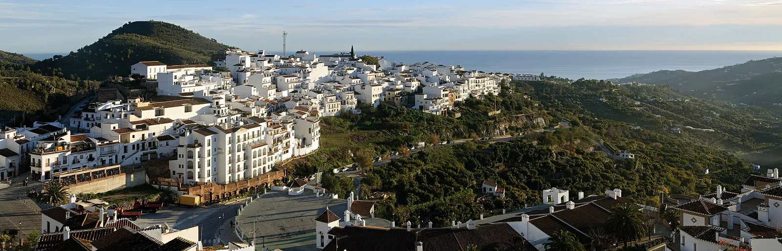 The white village of Frigiliana on its hillside