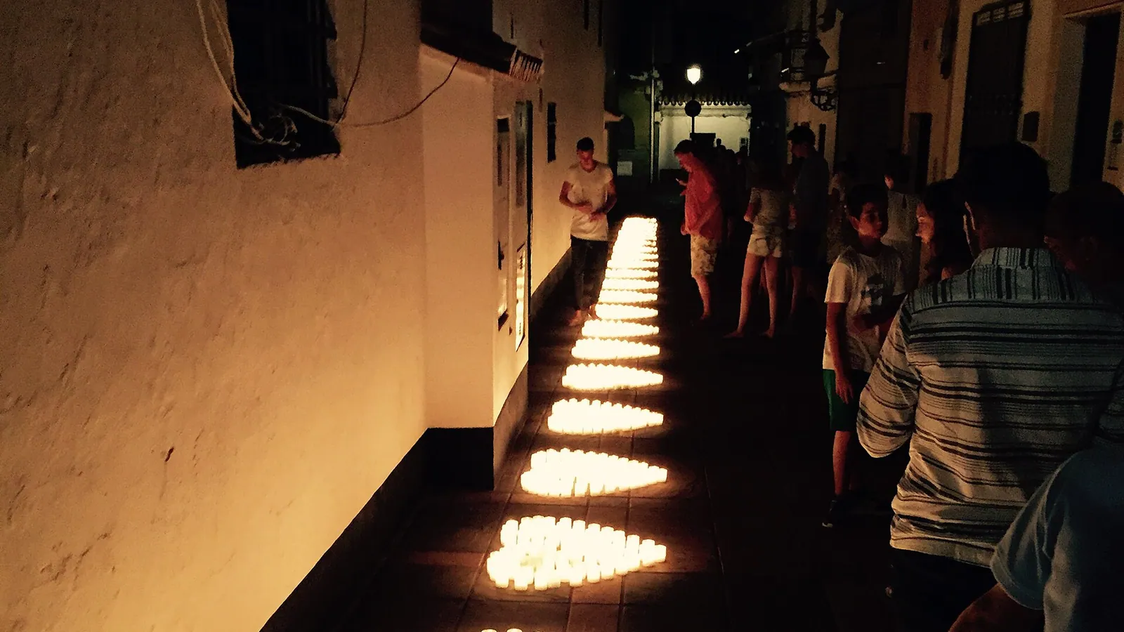 Fuengirola lit up at night